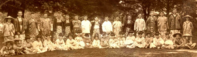 Cast of the Wandering Minstrel (Mikado) - Preparatory School, 1927.